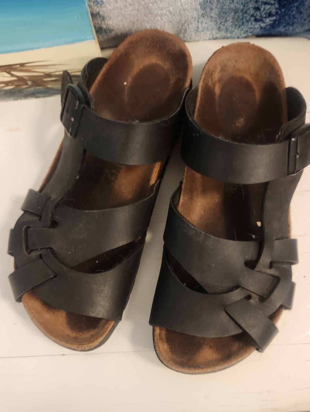 Birkenstock Black Leather Women's Strappy Adjustable Sandals